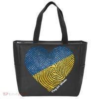 Pray For Ukraine Heart Tote Bag thumb 0