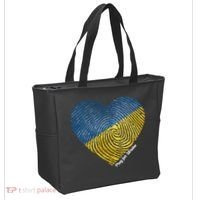 Pray For Ukraine Heart Tote Bag thumb 2