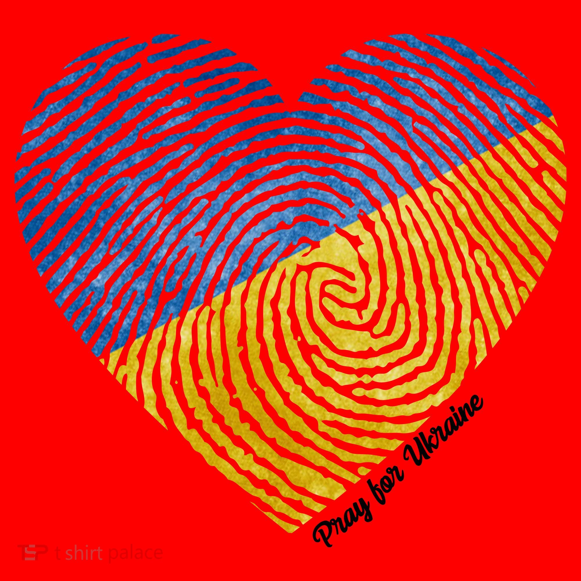Pray For Ukraine Heart Santa Hat