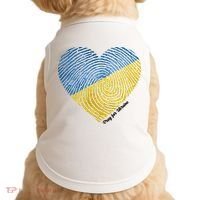 Pray For Ukraine Heart Doggie Tank thumb 0