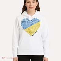 Pray For Ukraine Heart Hoodie thumb 5