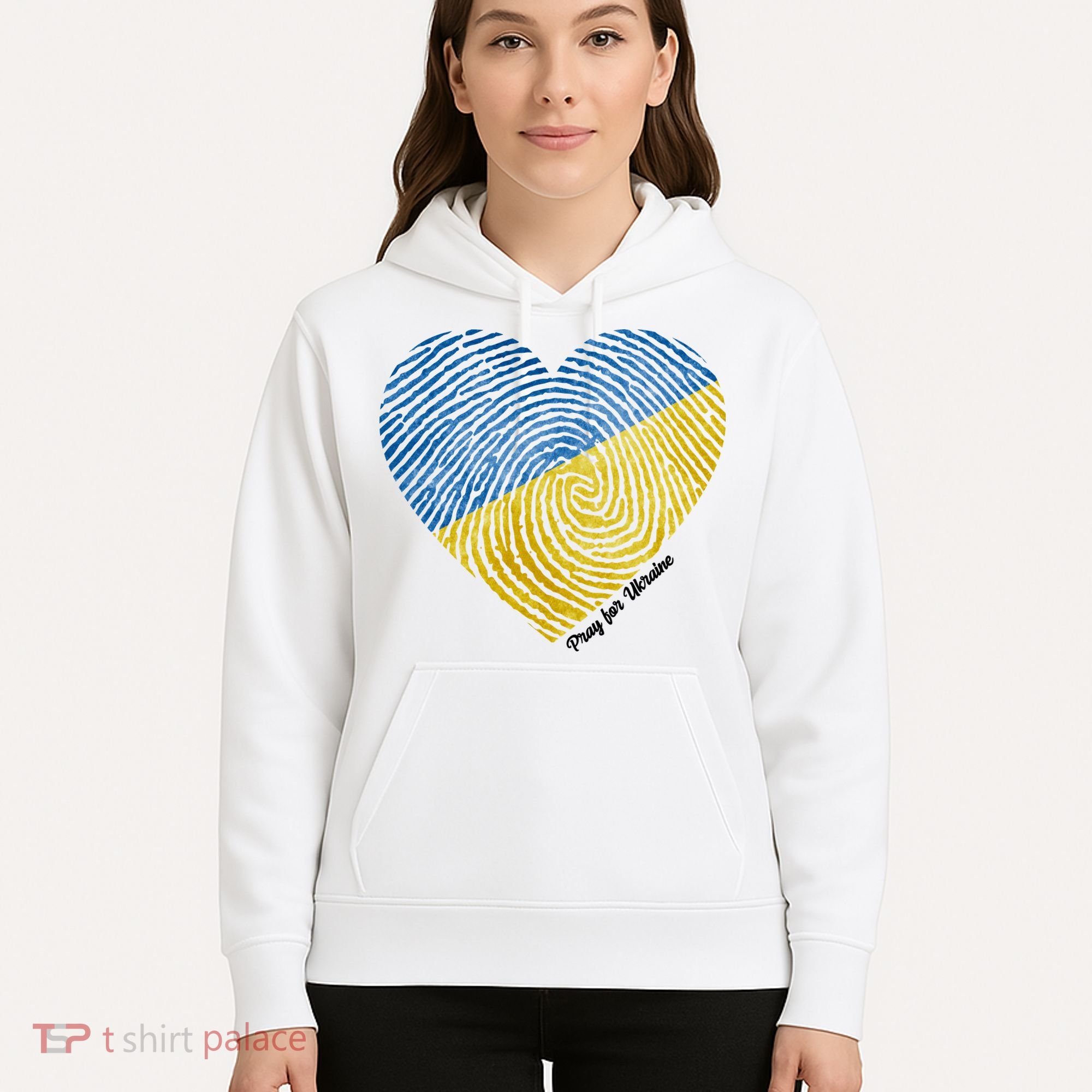 Pray For Ukraine Heart Hoodie