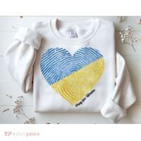Pray For Ukraine Heart Sweatshirt thumb 2