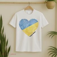 Pray For Ukraine Heart T-Shirt thumb 2