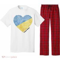 Pray For Ukraine Heart Pajama Set thumb 0