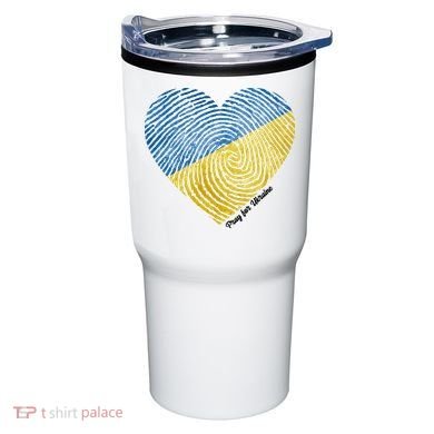 Pray For Ukraine Heart Tumbler