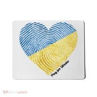 Pray For Ukraine Heart Mousepad thumb 0
