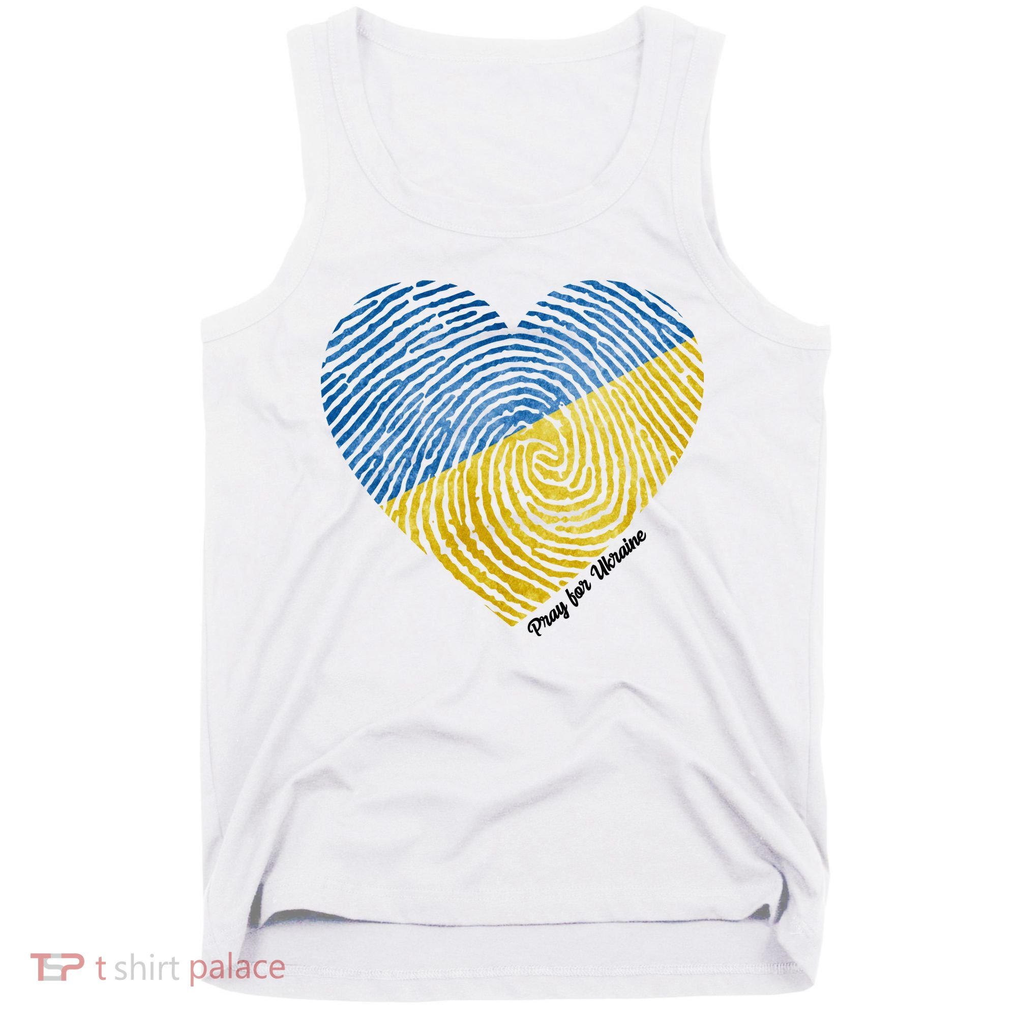 Pray For Ukraine Heart Tank Top