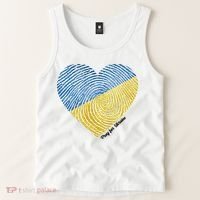 Pray For Ukraine Heart Tank Top thumb 2