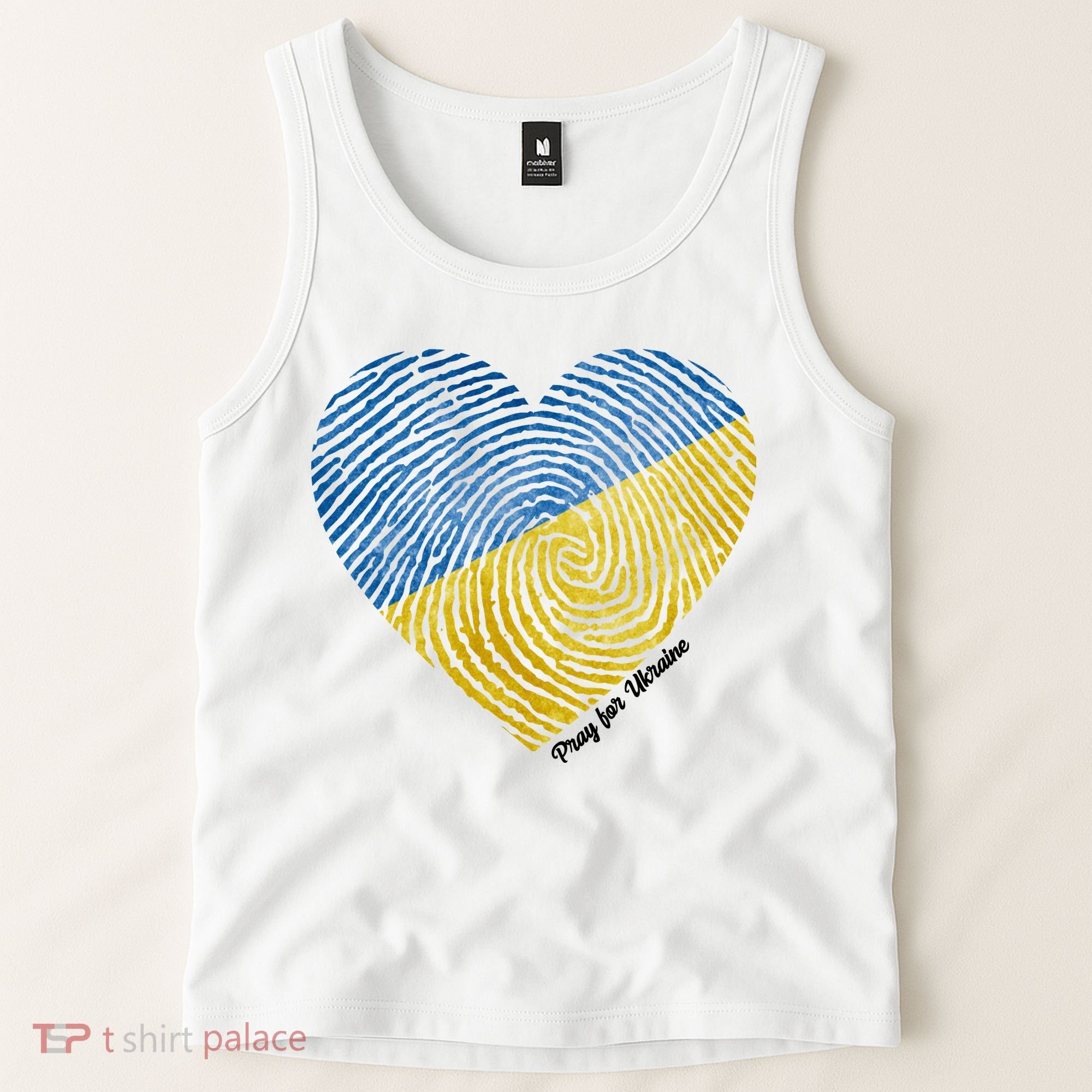 Pray For Ukraine Heart Tank Top
