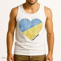 Pray For Ukraine Heart Tank Top thumb 3