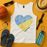 Pray For Ukraine Heart Tank Top thumb 4