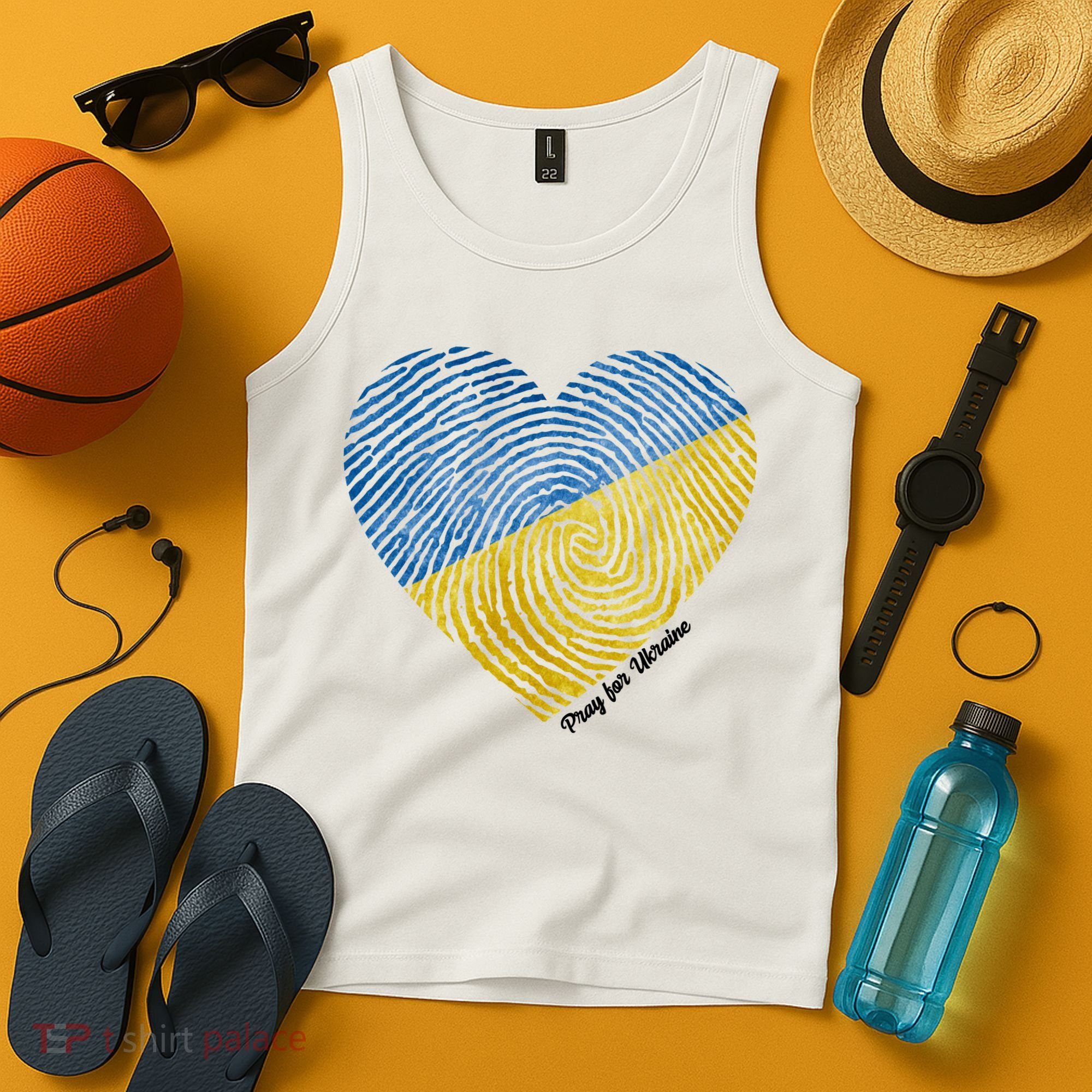 Pray For Ukraine Heart Tank Top