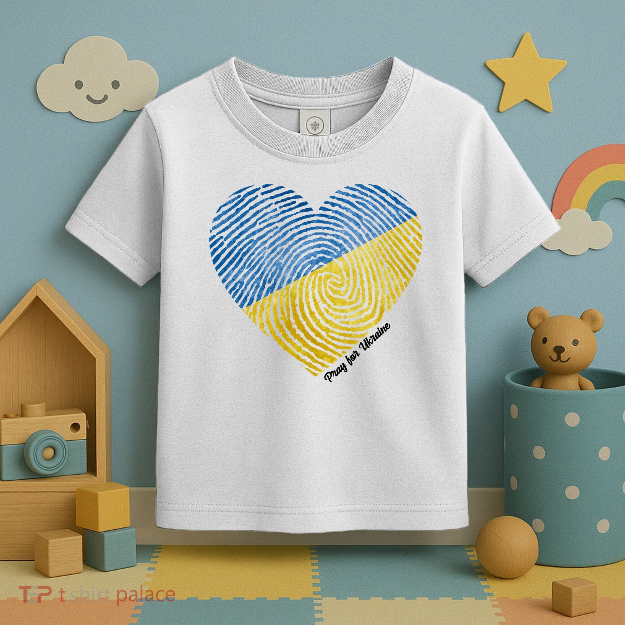 Pray For Ukraine Heart Toddler T-Shirt