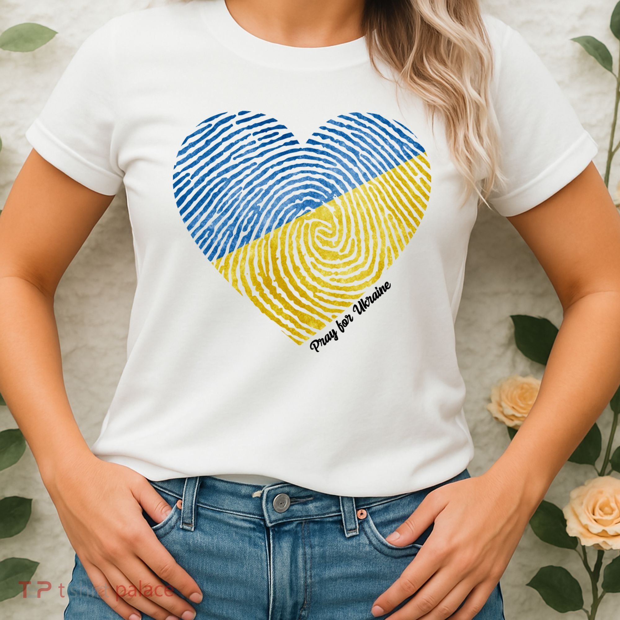 Pray For Ukraine Heart Women's T-Shirt