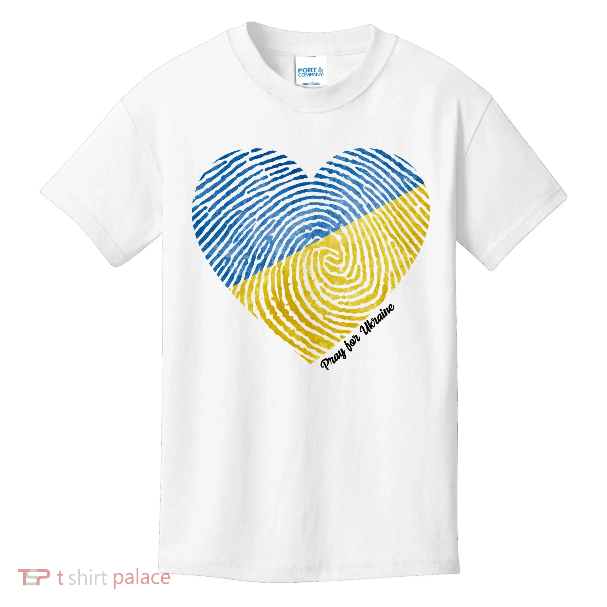 Pray For Ukraine Heart Kids T-Shirt