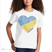 Pray For Ukraine Heart Kids T-Shirt thumb 2
