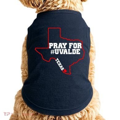 Pray For Uvalde Texas Strong Map Doggie Tank