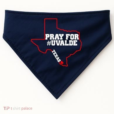 Pray For Uvalde Texas Strong Map USA-Made Doggie Bandana