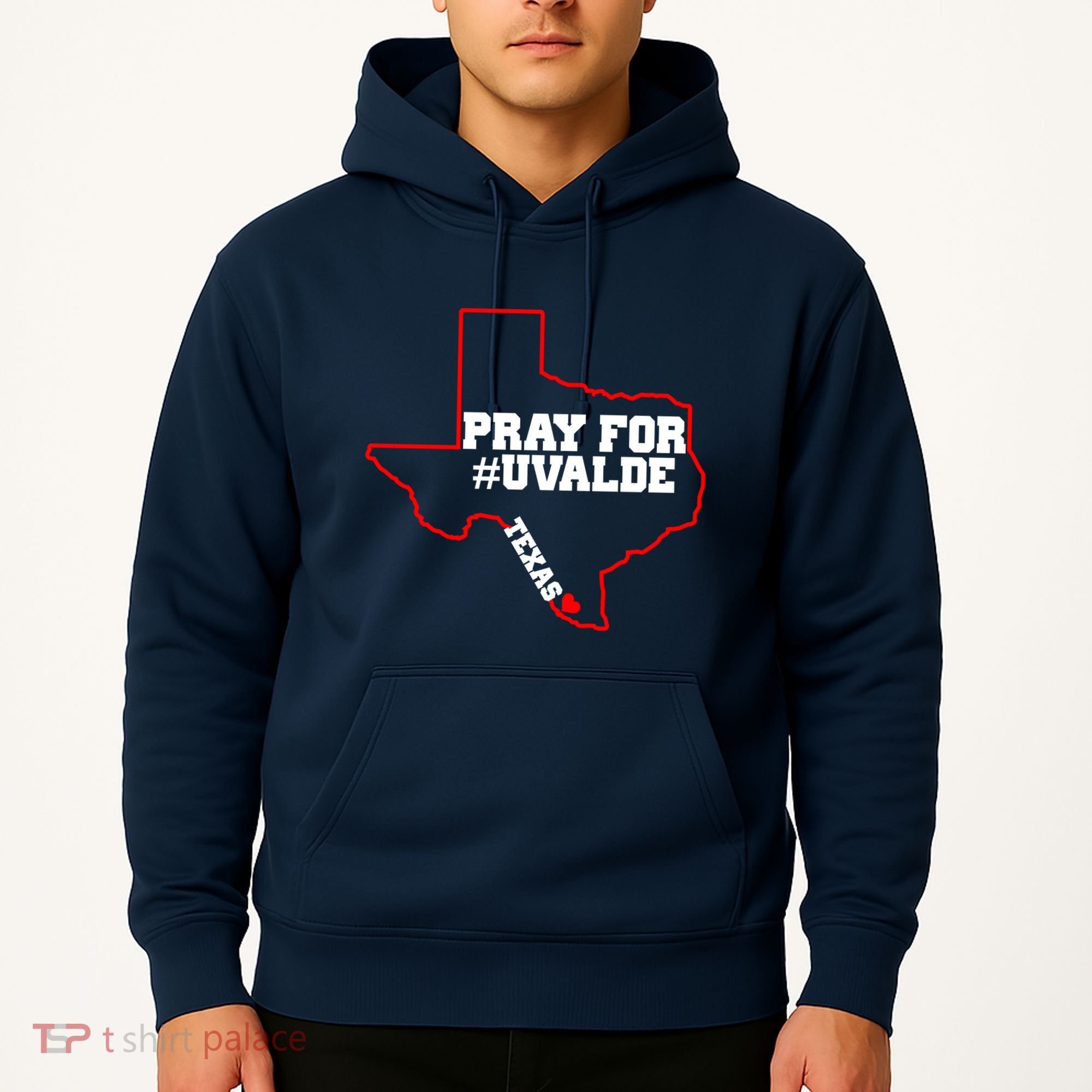Pray For Uvalde Texas Strong Map Hoodie