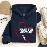 Pray For Uvalde Texas Strong Map Hoodie thumb 4