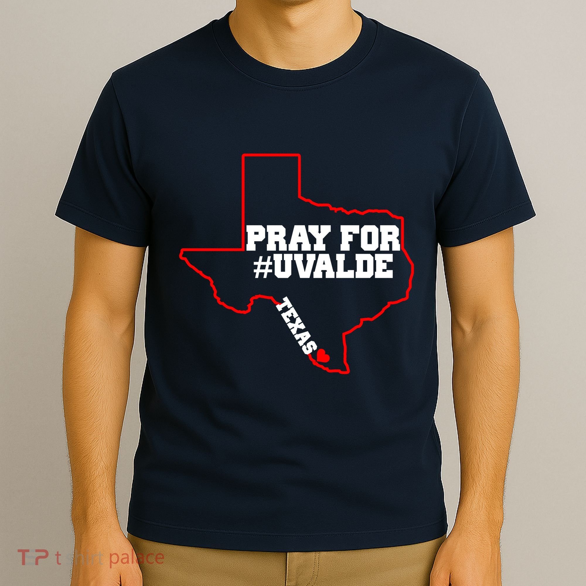 Pray For Uvalde Texas Strong Map T-Shirt