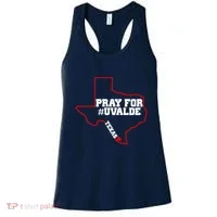Pray For Uvalde Texas Strong Map Women's Tank Top thumb 0