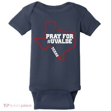 Pray For Uvalde Texas Strong Map Baby Bodysuit