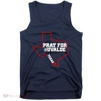 Pray For Uvalde Texas Strong Map Tank Top thumb 0