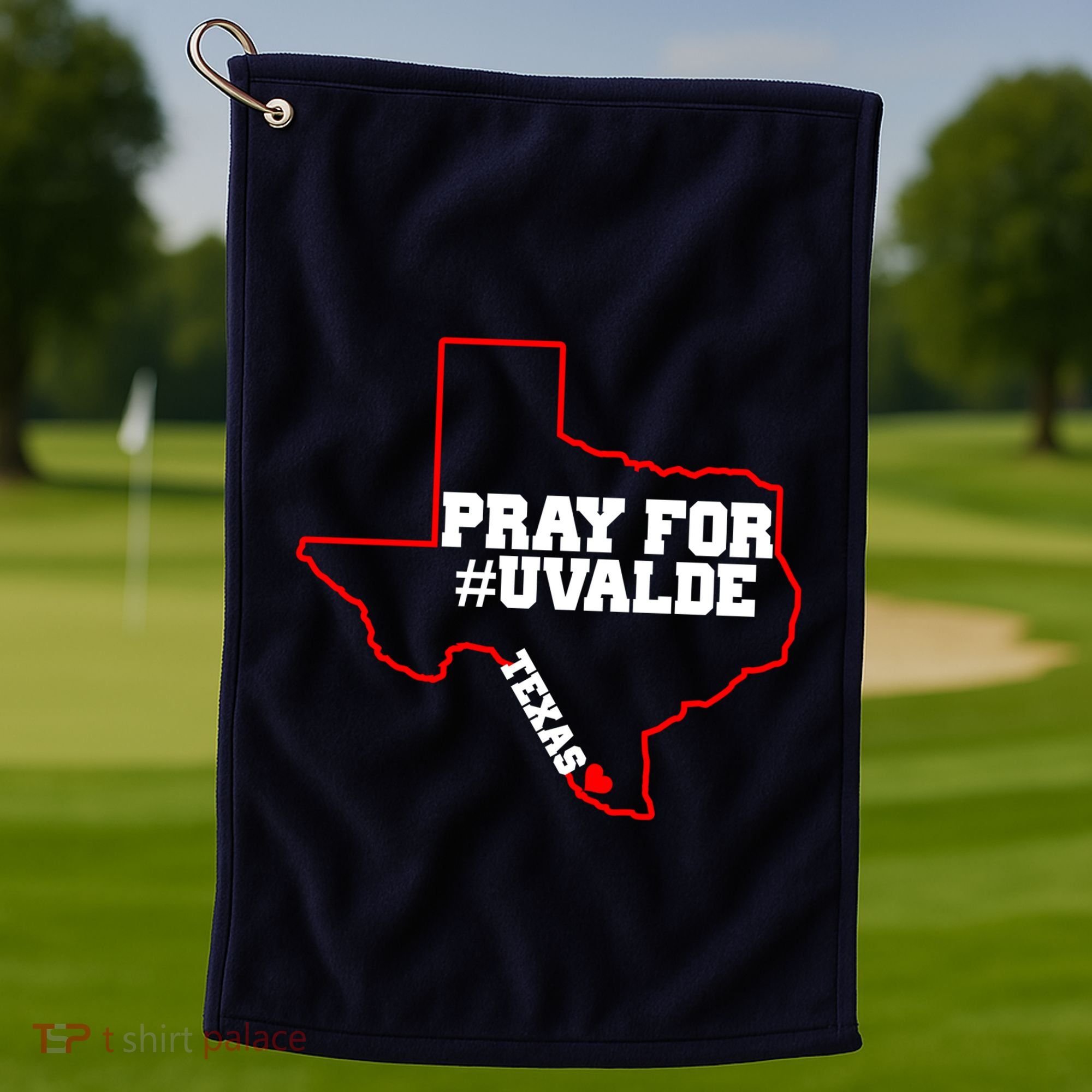 Pray For Uvalde Texas Strong Map Golf Towel