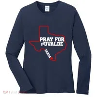 Pray For Uvalde Texas Strong Map Women's Long Sleeve Shirt thumb 0