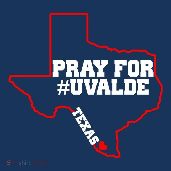 Pray For Uvalde Texas Strong Map Women's Long Sleeve Shirt