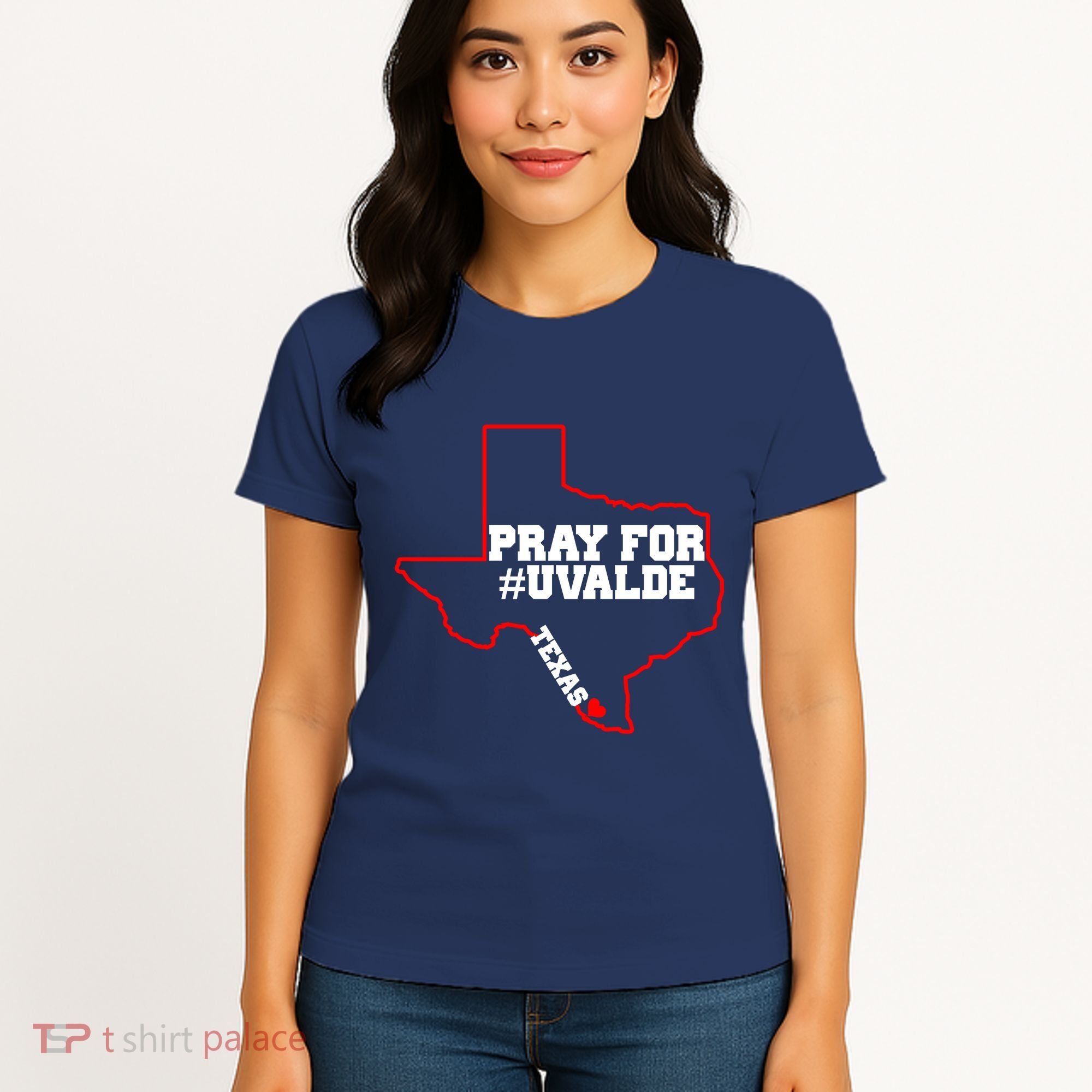 Pray For Uvalde Texas Strong Map Women's T-Shirt