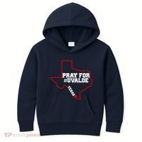 Pray For Uvalde Texas Strong Map Kids Hoodie thumb 0