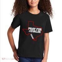 Pray For Uvalde Texas Strong Map Kids T-Shirt thumb 2