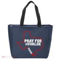 Pray For Uvalde Texas Strong Map Tote Bag thumb 0