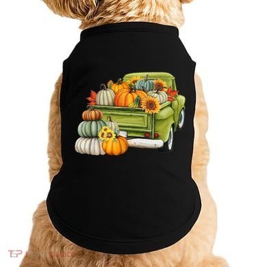 Pumpkin Fall Vintage Truck Doggie Tank