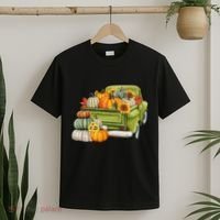Pumpkin Fall Vintage Truck T-Shirt thumb 2