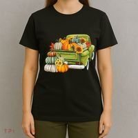 Pumpkin Fall Vintage Truck T-Shirt thumb 4