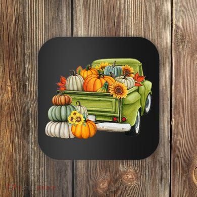 Pumpkin Fall Vintage Truck Coaster