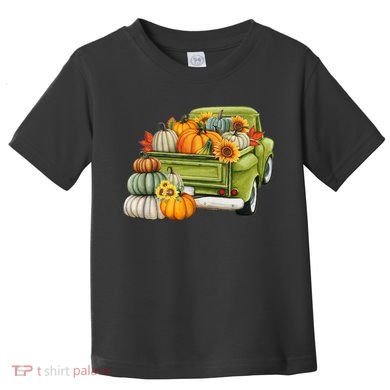 Pumpkin Fall Vintage Truck Toddler T-Shirt