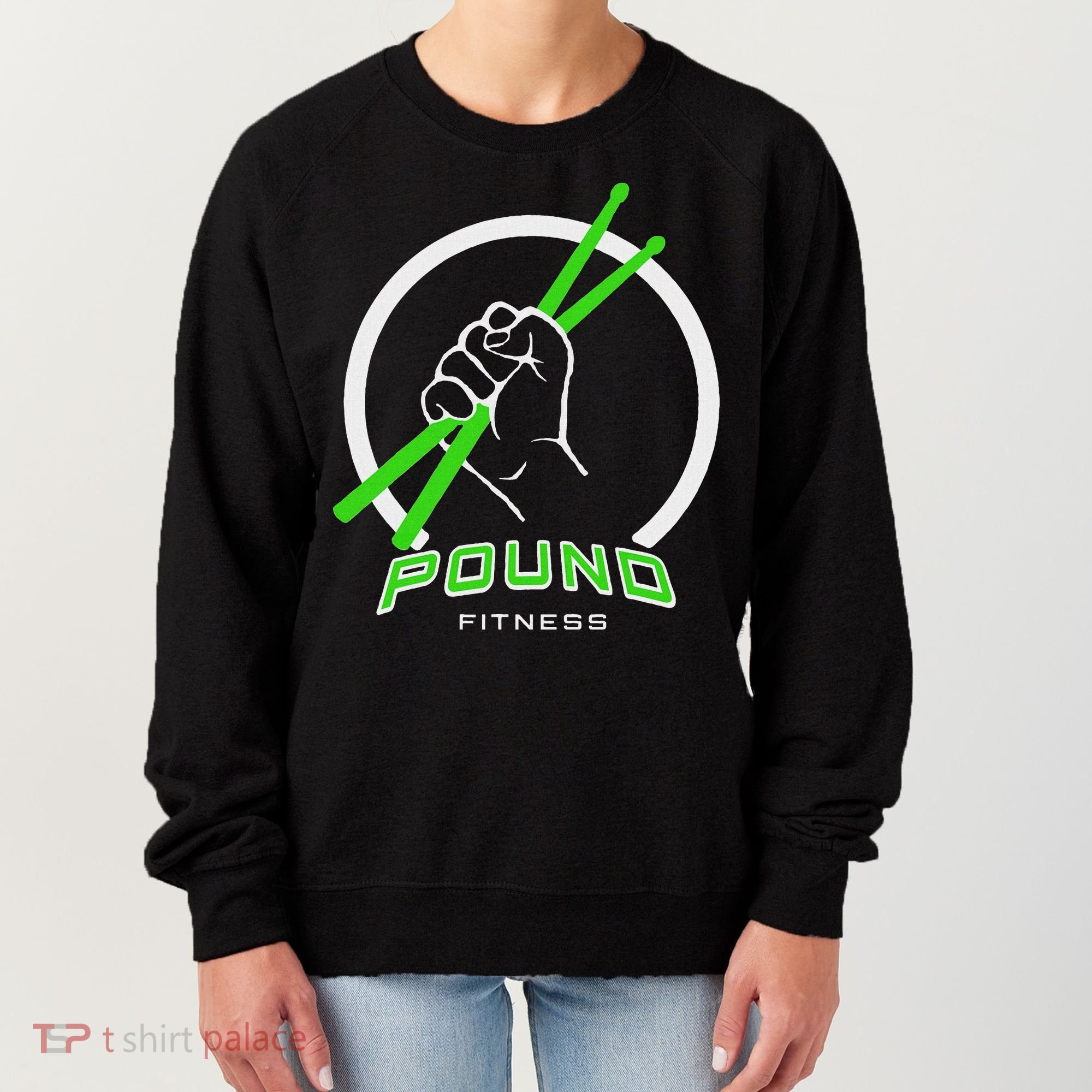 Pound Fitness With Drumsticks Graphic Women's Sweatshirt