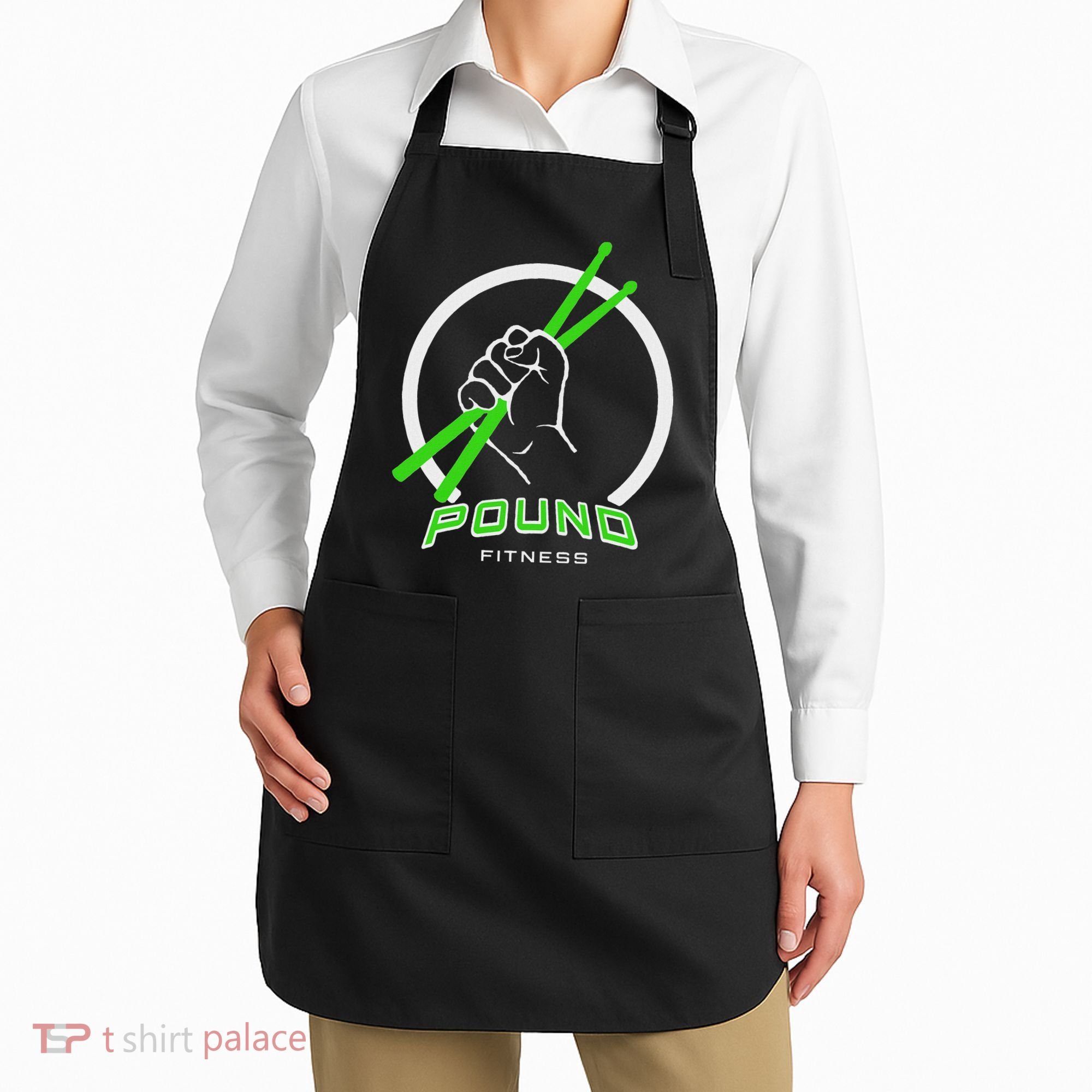 Pound Fitness With Drumsticks Graphic Apron