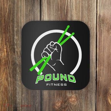 Pound Fitness With Drumsticks Graphic Coaster