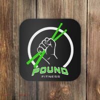 Pound Fitness With Drumsticks Graphic Coaster thumb 0