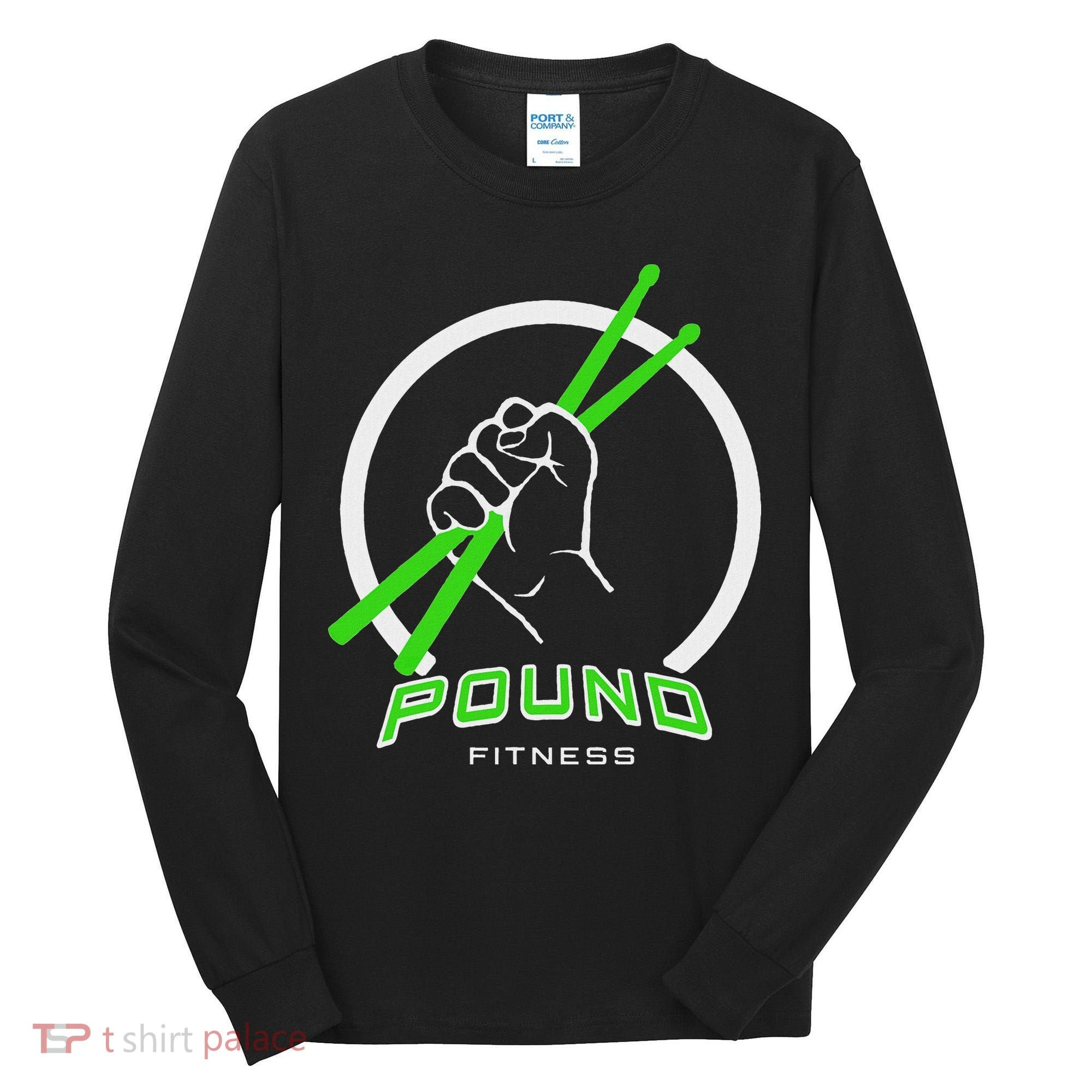 Pound Fitness With Drumsticks Graphic Tall Long Sleeve Shirt