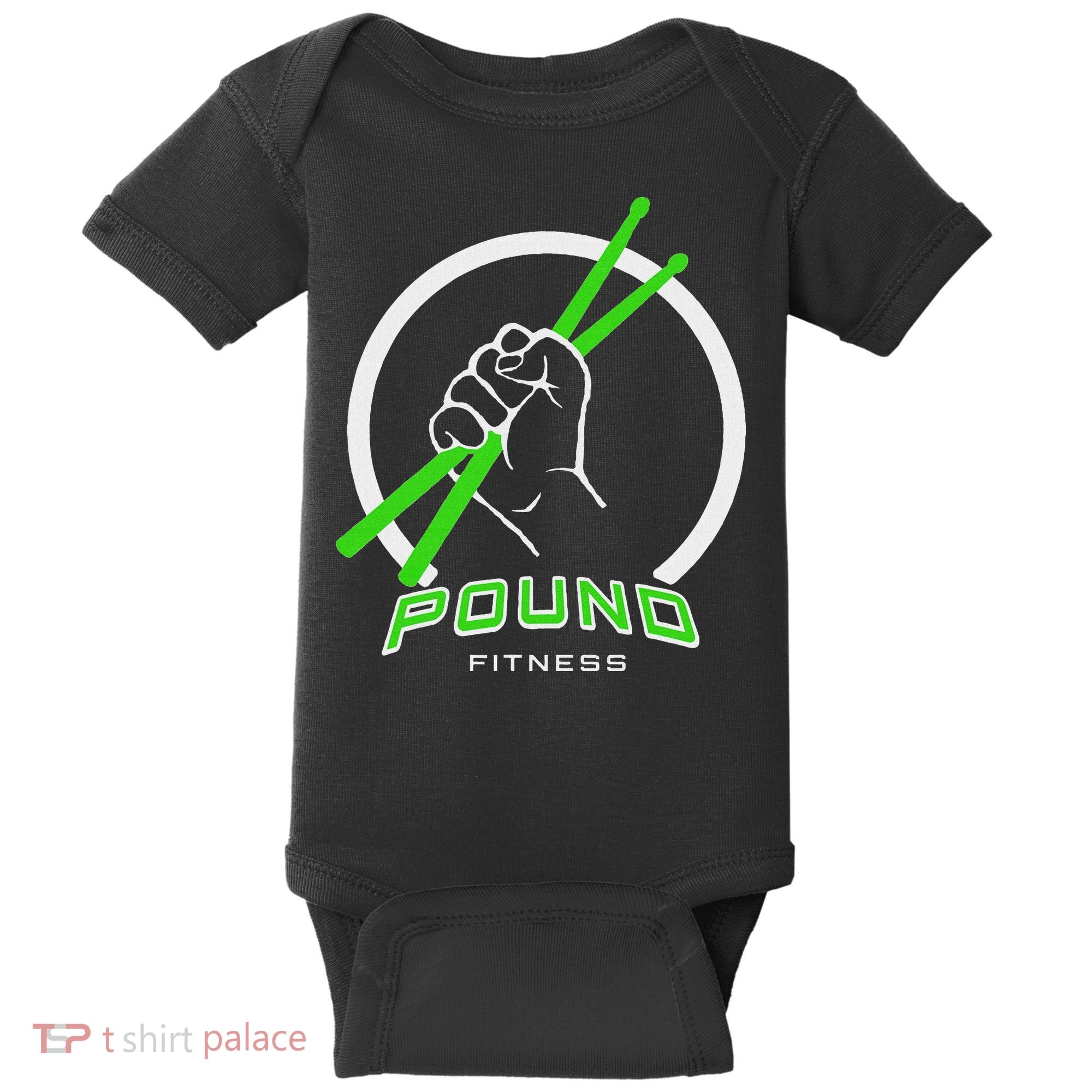 Pound Fitness With Drumsticks Graphic Baby Bodysuit