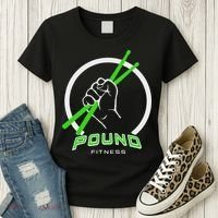 Pound Fitness With Drumsticks Graphic Women's T-Shirt thumb 3