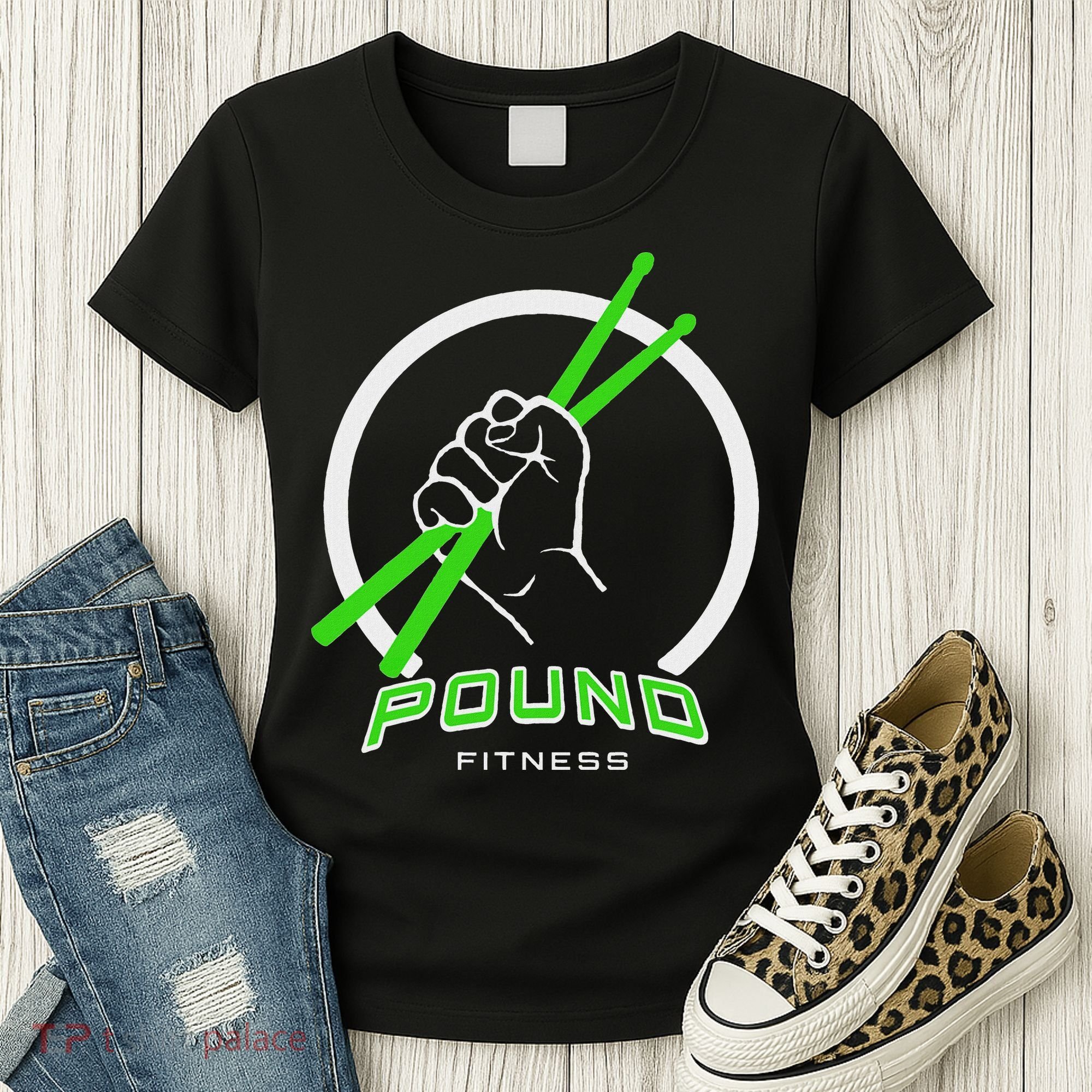 Pound Fitness With Drumsticks Graphic Women's T-Shirt