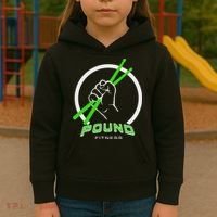 Pound Fitness With Drumsticks Graphic Kids Hoodie thumb 3